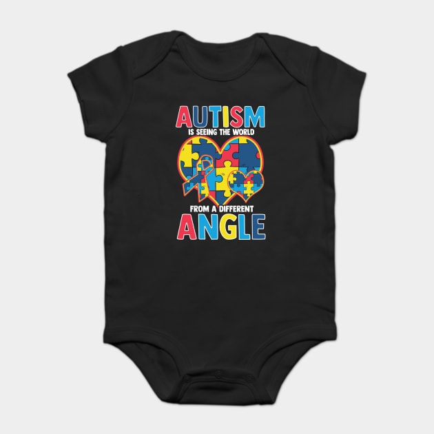 Autism Is Seeing the World from a Different Angle print Baby Bodysuit by creative